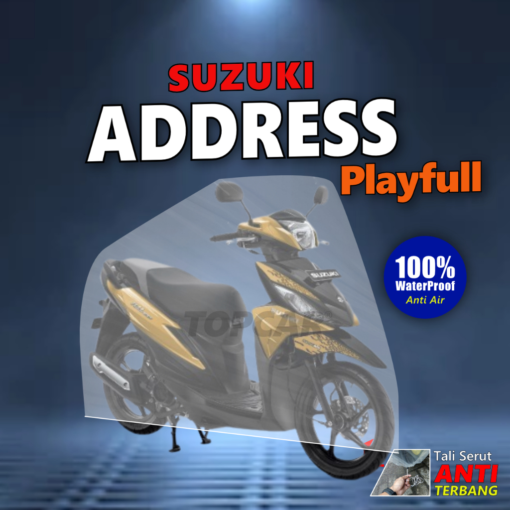 TOPCAR Sarung Motor Transparan Suzuki Address Playfull Waterproof Anti Air