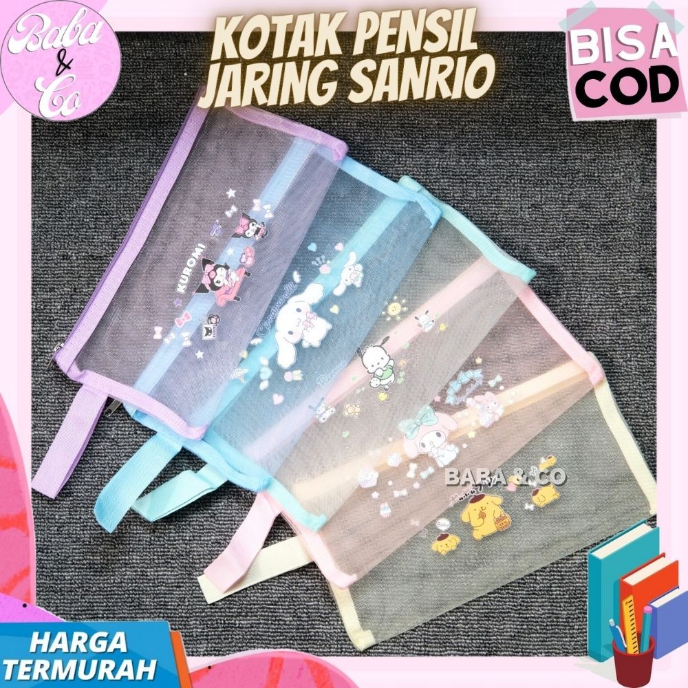 

KOTAK PENSIL JARING SANRIO TEMPAT PENSIL POUCH JARING SANRIO LUCU UNIK MURAH