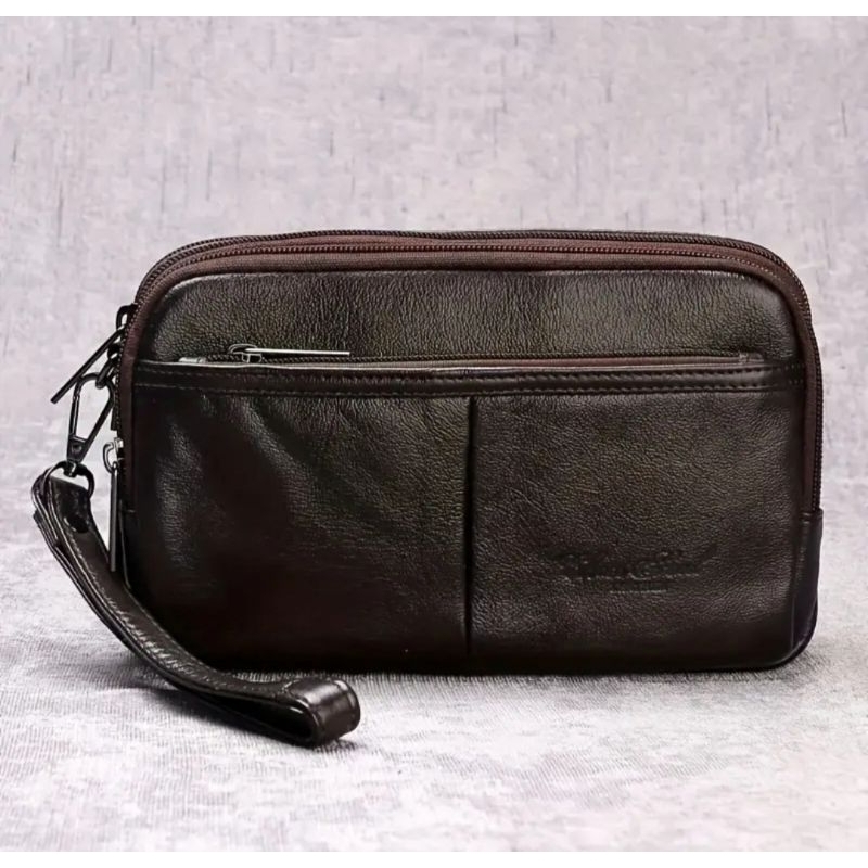 Handbag Pria dan Wanita Kulit Asli Import Tas Tangan RZ61750 Kulit Asli Tas Tangan Multifungsi Kulit