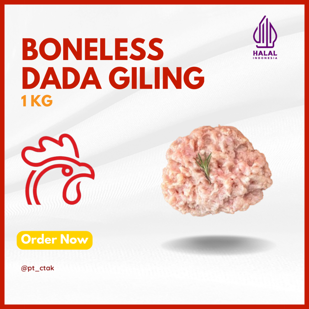 

Daging Ayam Fillet Boneless Dada Giling TANPA KULIT (Halus & Kasar) (FRESH & FROZEN) kemasan 1 kg