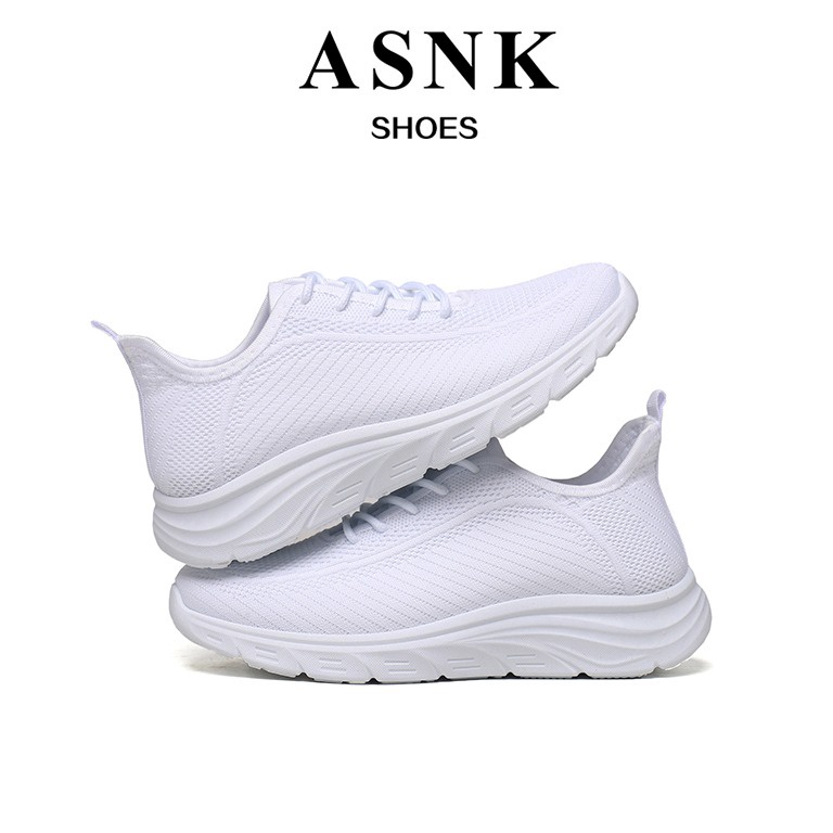 Lagi Tren GROSIRD SEVENDAY SEPATU RAJUT TALI WANITA OLAHRAGA CASUAL SHOES A6618 PUTIH