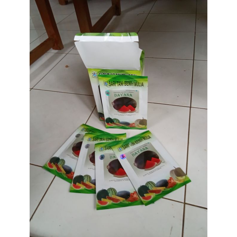 Benih Semangka Non biji Dayana F1 (Perawatan Mudah) isi 300 Butir (Kadaluarsa 2026) Berbobot, Warna 