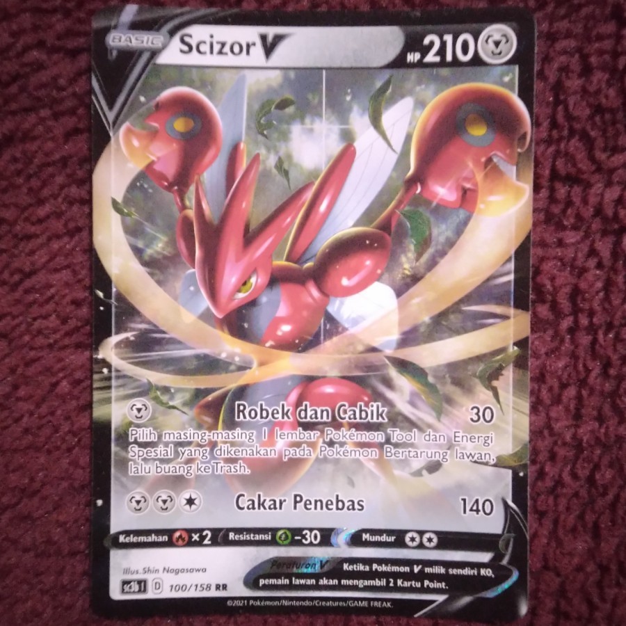Scizor V RR sc3b - Pokemon TCG Indonesia foil holo