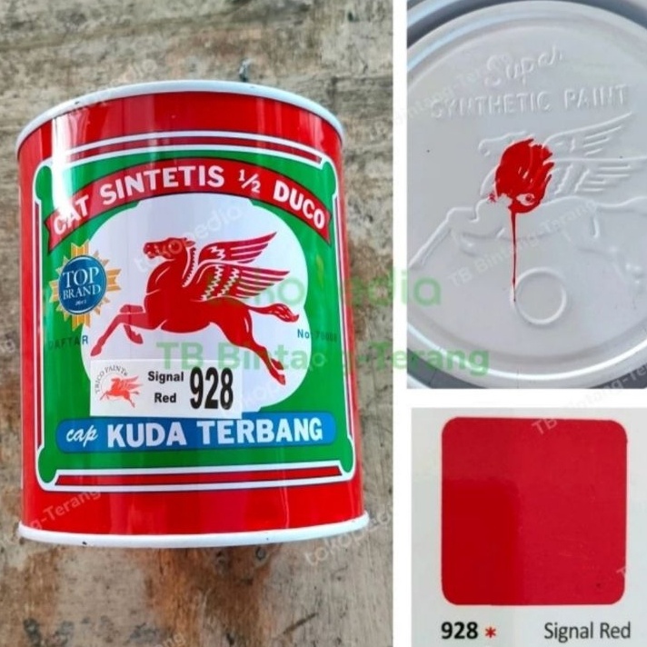 

Kuda Terbang 928 Signal Red Cat Minyak Besi Kayu Warna Merah 1 Kg