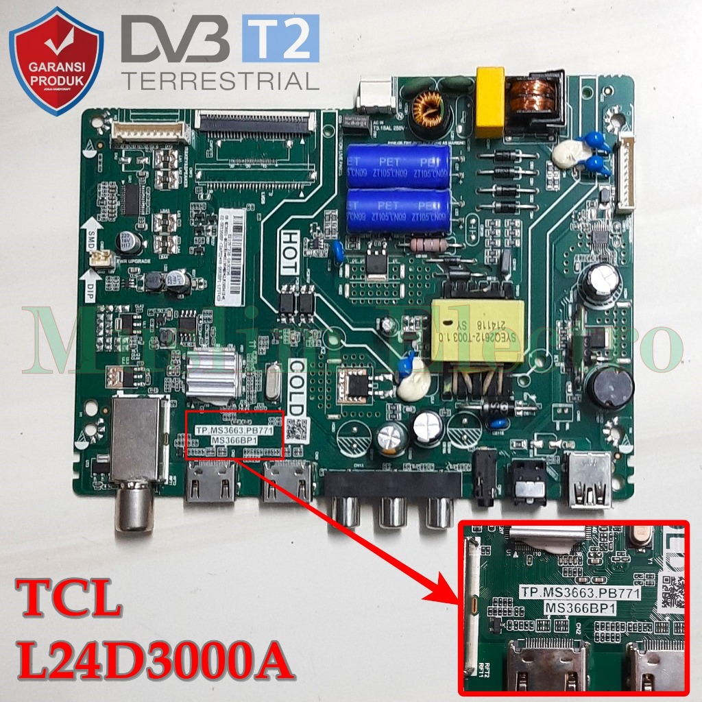 Mainboard LED TV TCL L24D3000A 24D3000A 24D3000
