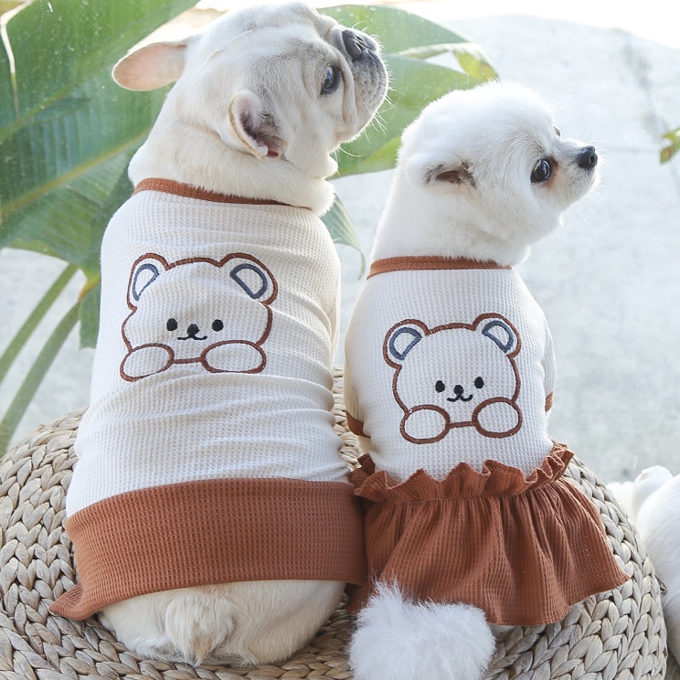 Baju Anjing Korea Lucu Cewek Cowok Kecil Besar Poodle Betina Jantan