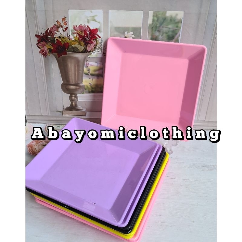 Piring Melamin Kotak 20X20 cm