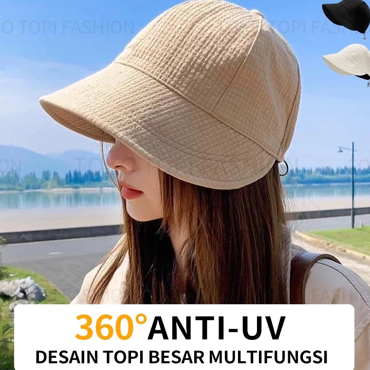 Harga Obral Topi pantai wanita berhijab impor bucket hat korea topi wanita korean style hijab fashio