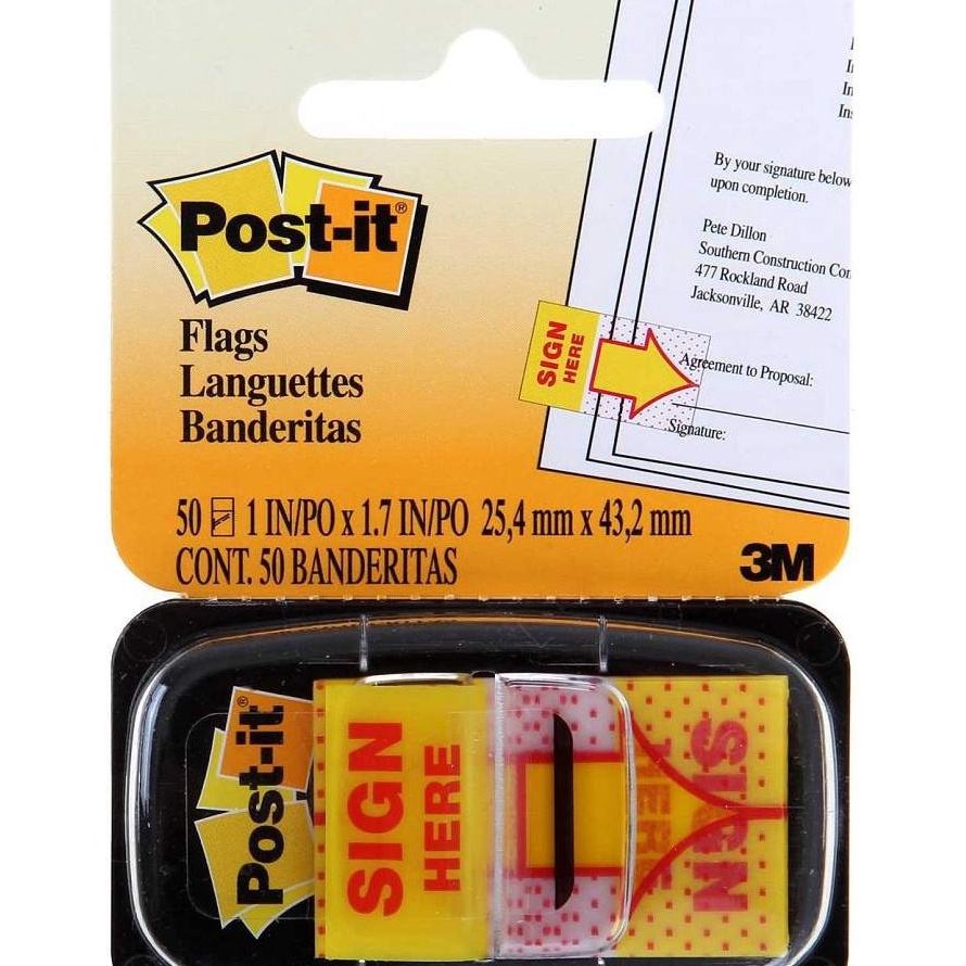 

PROMO BRAND POST IT SIGN HERE 3M POST IT PANAH