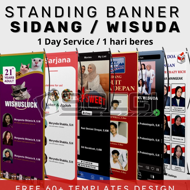 BANNER SIDANG WISUDA TEMPLATE DESAIN  STAND BANNER WISUDA  STAND BANNER SIDANG