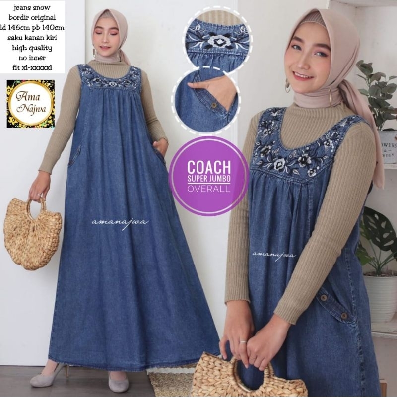 OVERALL JEANS JUMBO LD 110-140 XXXXL ORI AMA NAJWA
