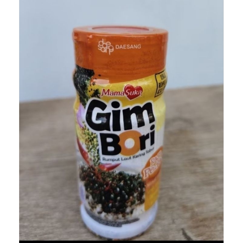 

Mamasuka Gim Bori Rumput Laut Tabur Rasa Pedas Kemasan Botol 30 Gram