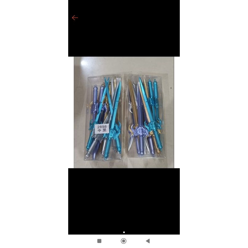 

Pulpen gel 12pcs motif pedang
