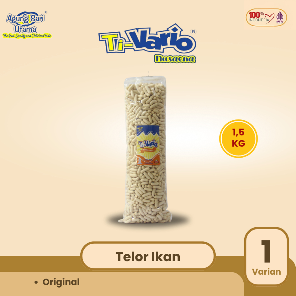 

TI-VARIO TELUR IKAN PREMIUM 1,5KG - Renyah - Cemilan - Enak