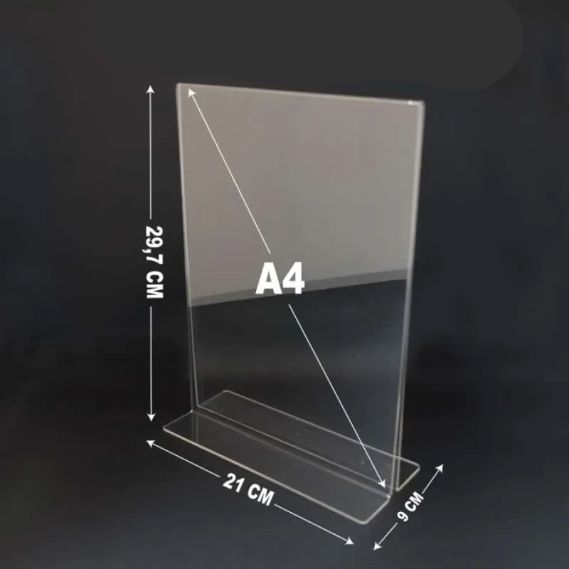 

TEMPAT POSTER BROSUR AKRILIK A4 BENTUK T 2 SISI ACRYLIC STAND TEGAK 20X30 CM