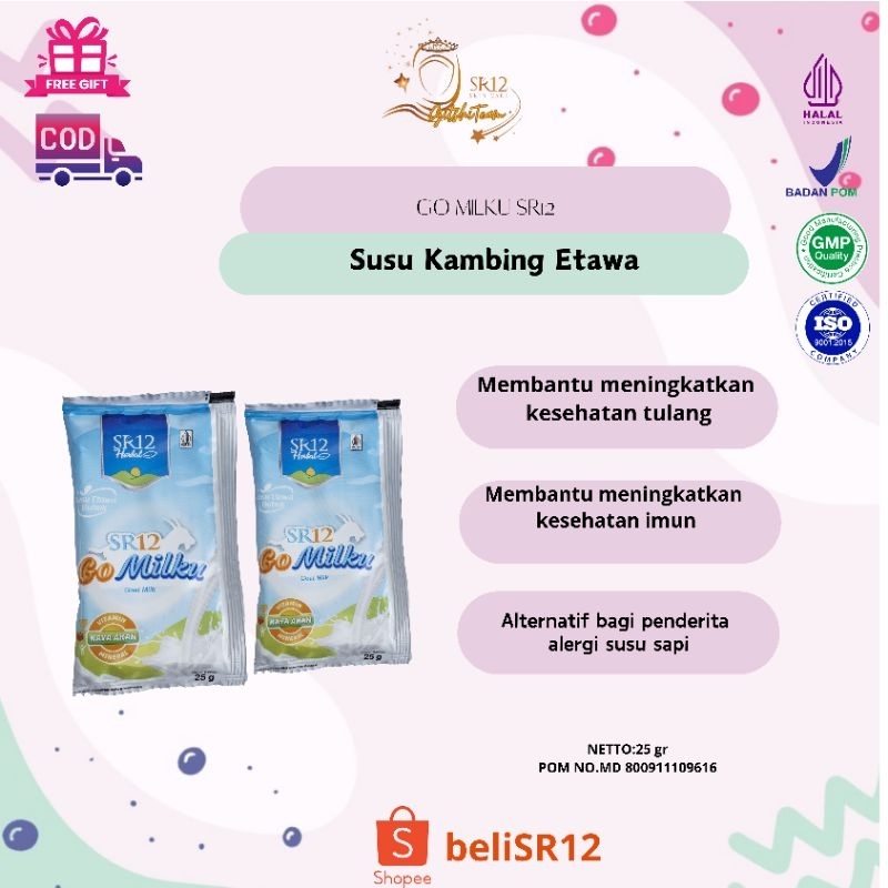 

Susu Gomilku Sachet/Susu Kambing SR12/GO MILKU SUSU KAMBING ETAWA SR12