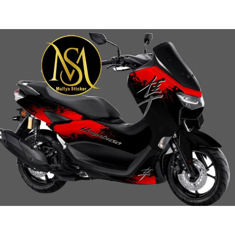 Stiker Decal Nmax New Full Body Motif Hayabusa Merah Hitam