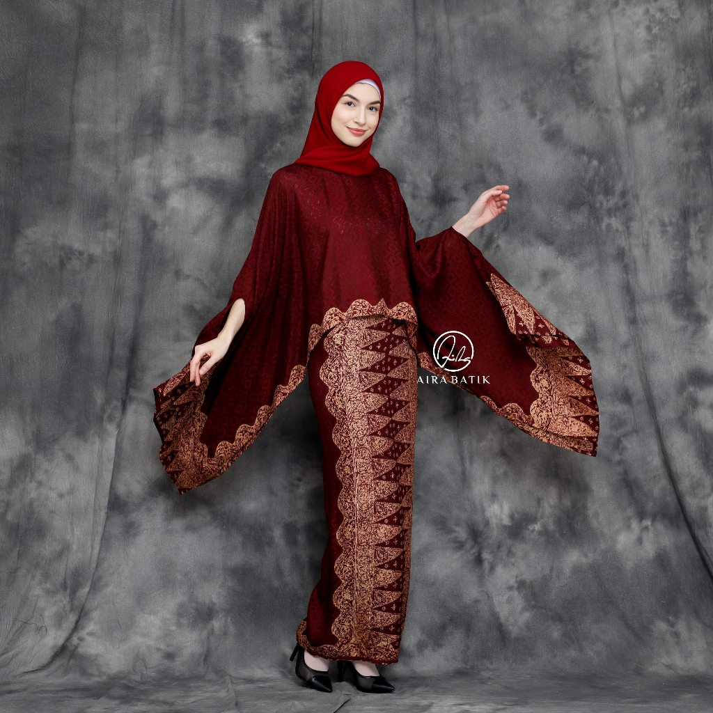AIRA BATIK - Set Batwing Motif Jupri Kosongan | One Set Kondangan | One Set Raya | Baju Kurung