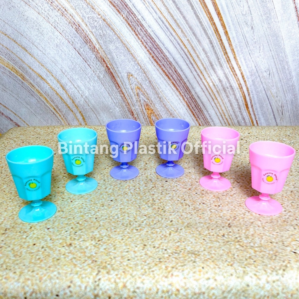 (24 PCS) GELAS VALENCIA 200ML CANGKIR MINUM BAHAN PLASTIK TEBAL WARNA PASTEL