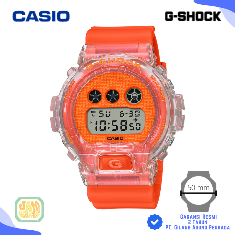 JAM TANGAN PRIA CASIO G-SHOCK DW-6900GL-4 ORIGINAL - GSHOCK LUCKY DROP DW 6900GL 4DR ORANYE BEZEL TR