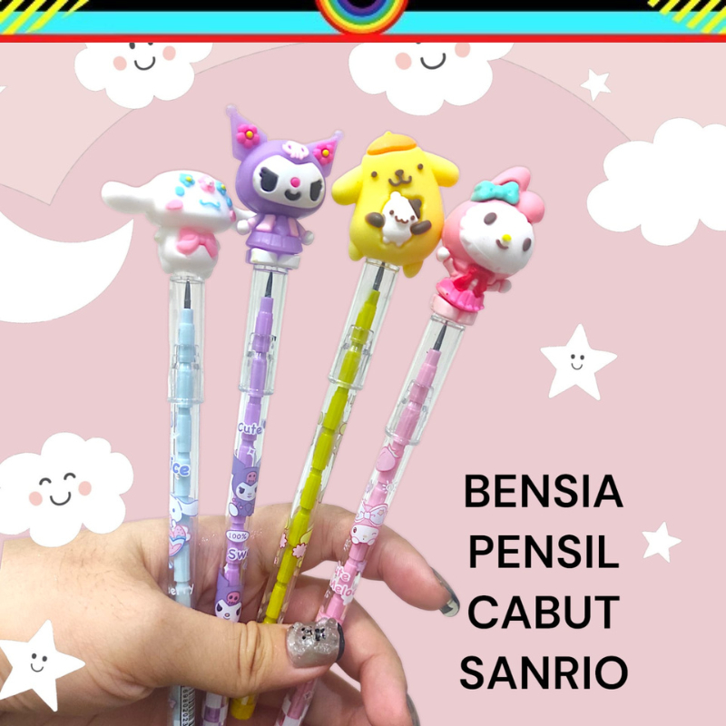 

GD|BENSIA PENSIL CABUT SANRIO | KUROMI | CINAMORROL | MELODY | POMPOMPURIN | ALAT TULIS SEKOLAH | PENSIL ANAK | PENCIL SANRIO
