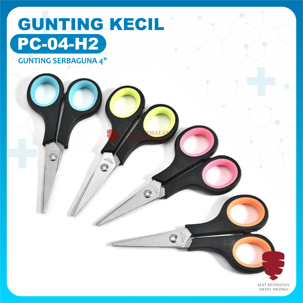 

Gunting Kecil 4inch PC-04-H2 Pemotong Kertas Serbaguna Mini 4" Pacman