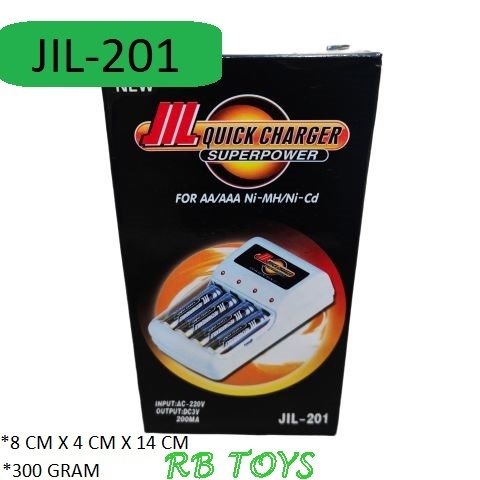 CHARGER BATERAI 4 SLOT JIL-201