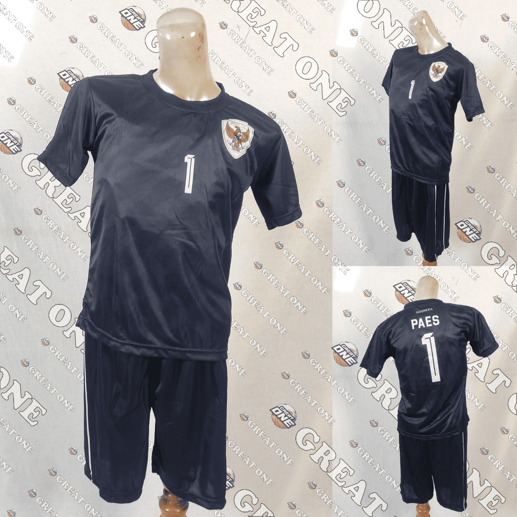 Setelan Baju Kaos Sepak Bola Anak Timnas Kiper 2024/2025