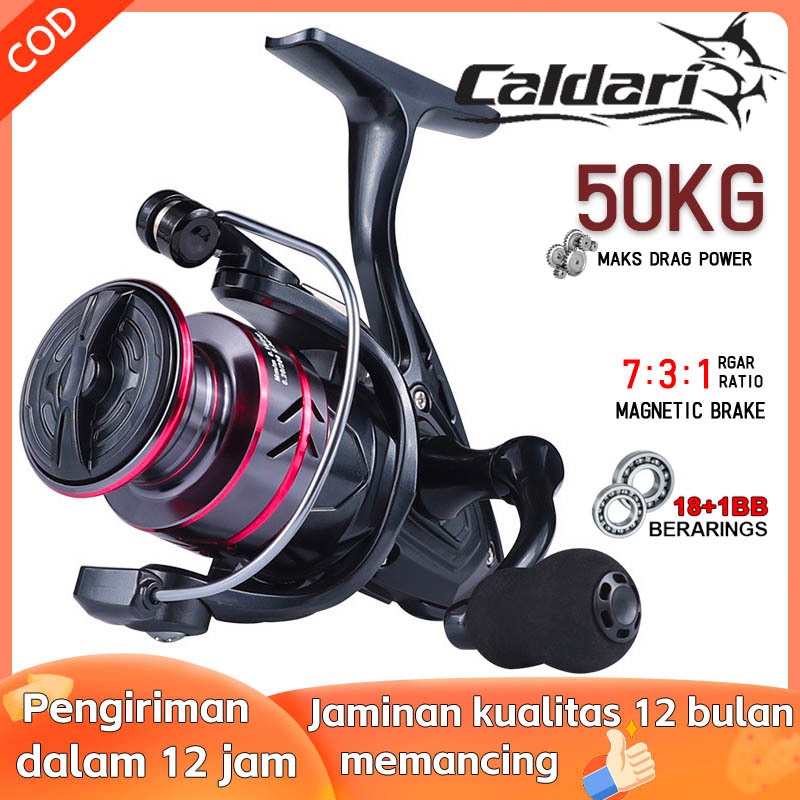 [Indonesia Spot] Reel pancing 500-7000 7.0:1high speed 13BB joran daido reel pancing logam penuh ree