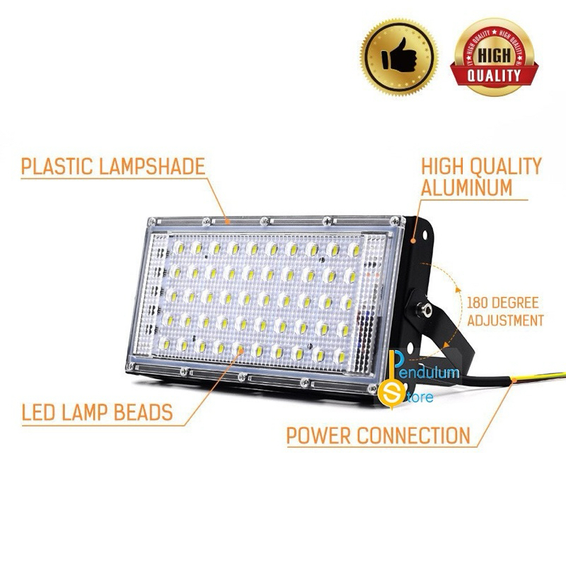 LAMPU SOROT 50W SMD LED Flood Light IP66 Lampu Tembak 50WAT
