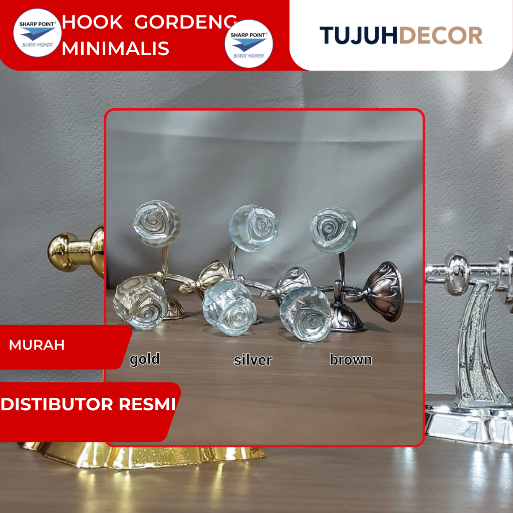 HOOK gordeng Minimalis/pengait tali gordeng-cantolan gordeng elegan
