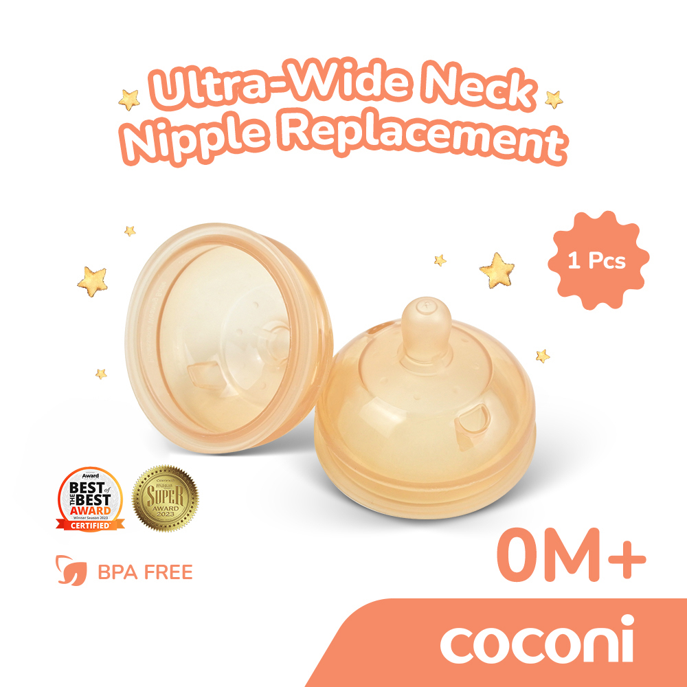 COCONI Ultra Wide Neck Nipple Replacement S M L | Dot Penganti Coconi Ultra Wide Neck