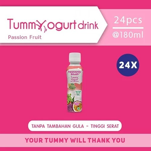 

Heavenly Blush Tummy Yogurt Drink Sugar Free Passion Fruit [24 x 180 ml]