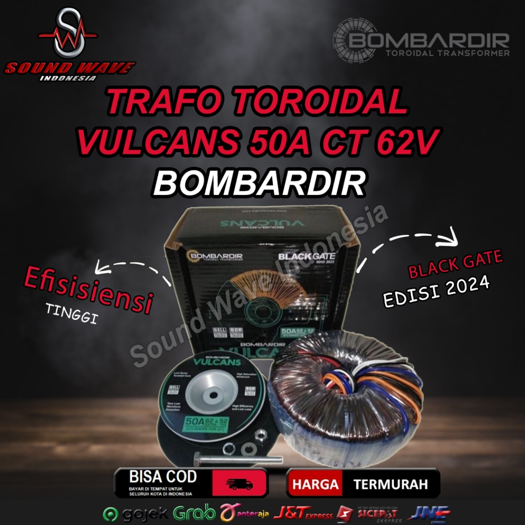 TRAFO TOROIDAL 50A CT 52V & 62V VULCANS DONAT