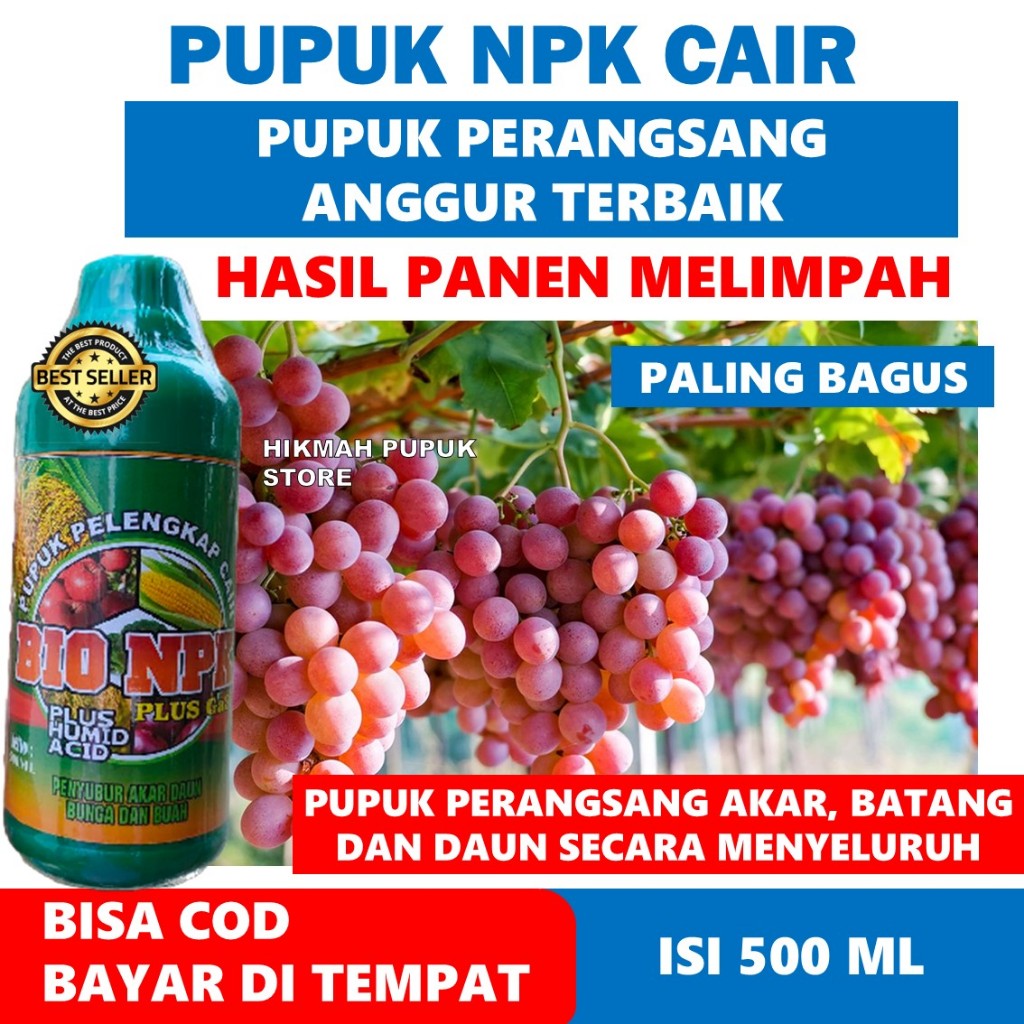 READY STOK BIO ISTIQOMAH Pupuk Pelebat Anggur Biar Banyak - Obat Perbanyak Buah Anggur Pupuk NPC Cai