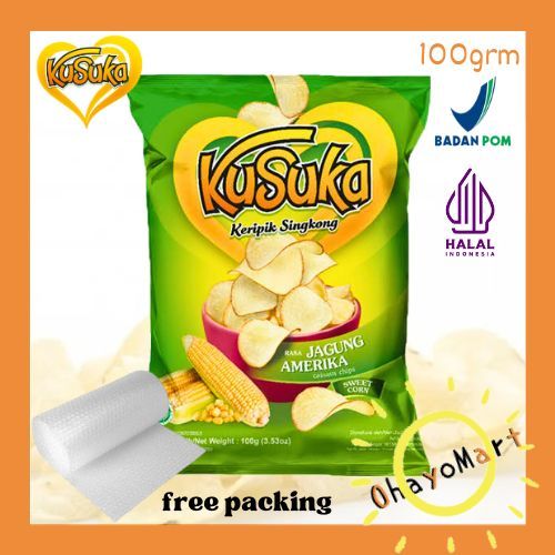 

Kusuka Keripik Singkong jagung amerika 100g / kusuka sweet corn 100grm