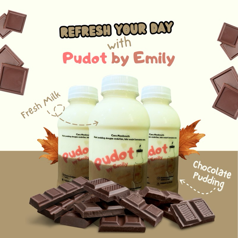 

PUDOT by Emily (Chocolate) | Minuman Puding Sedot Susu Segar