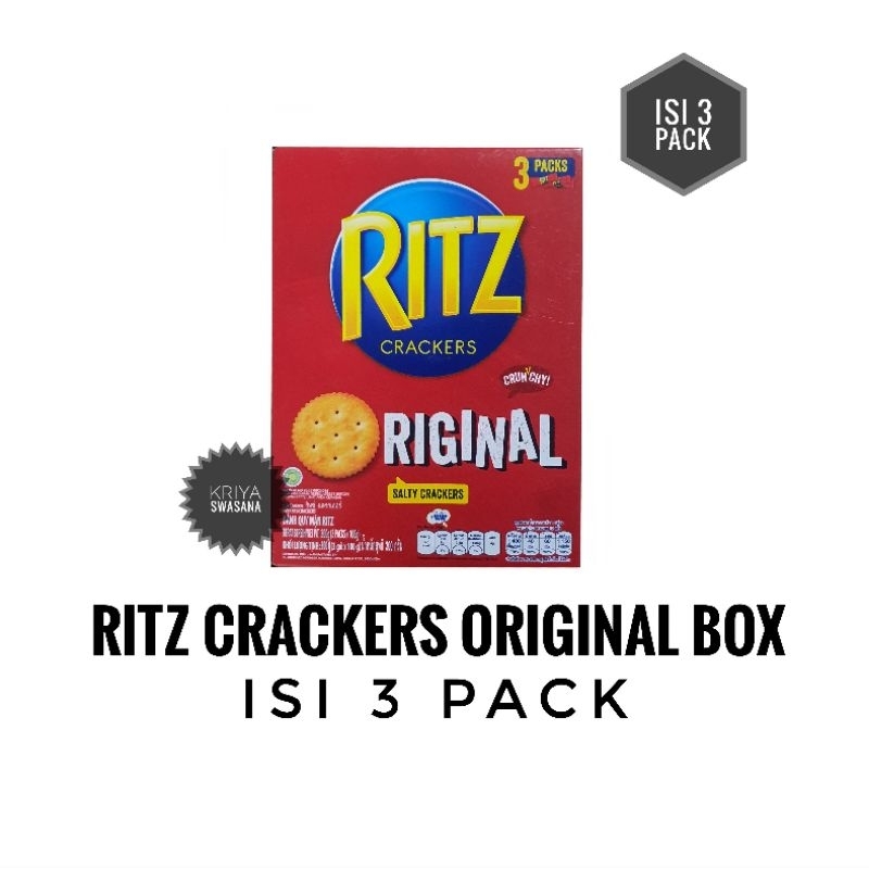 

RITZ CRACKERS ORIGINAL BOX 300 gr ISI 3 PACK SALTY CRACKER