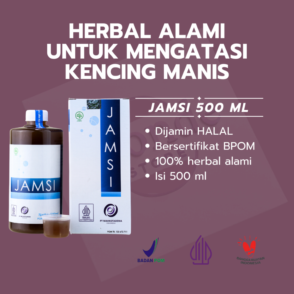 

Obat Herbal JAMSI 500 ml (Diabetesi Diabetes Gula Darah) ASLI Alami - Obat Herbal Diabetes