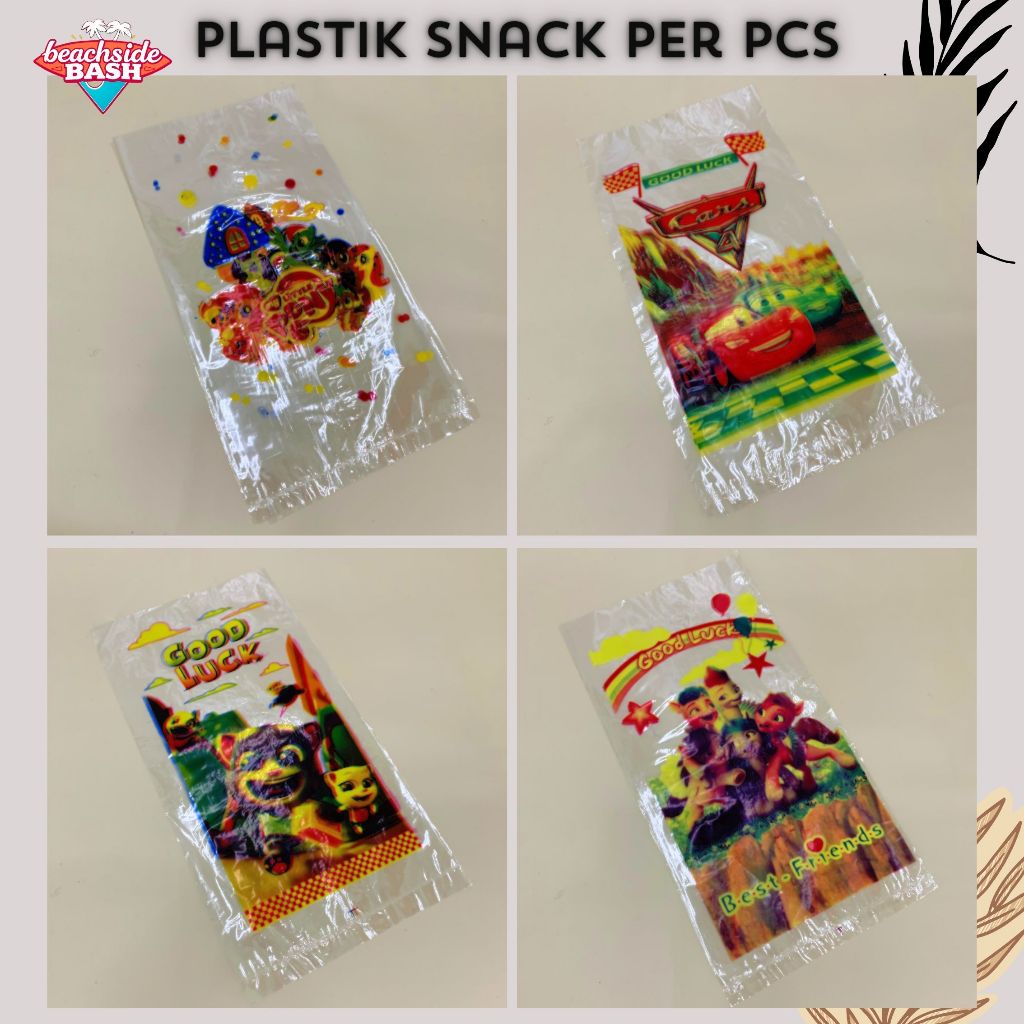 

plastik snack ulang tahun 18x36 cm per lembar plastik bingkisan karakter