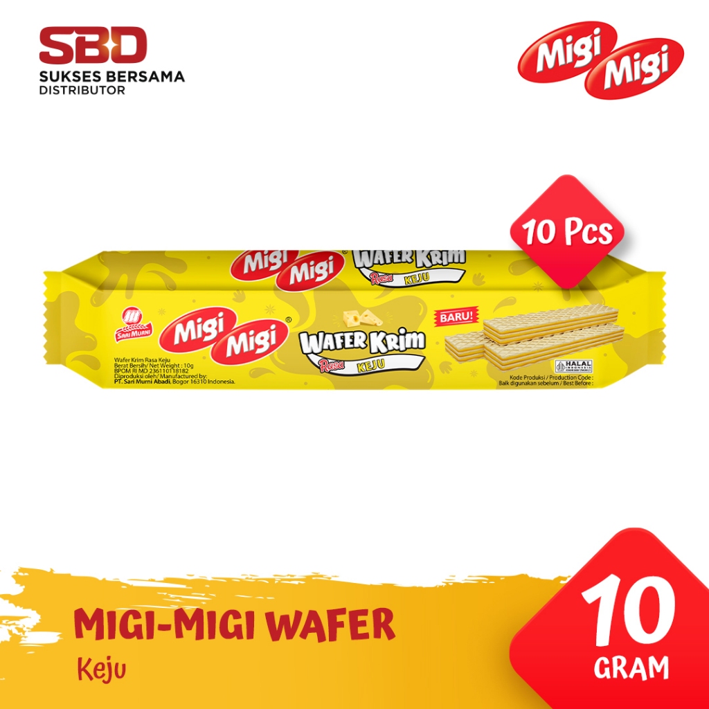 

Migi Migi Wafer Krim - Keju [1 Pack @ 10 Pcs]