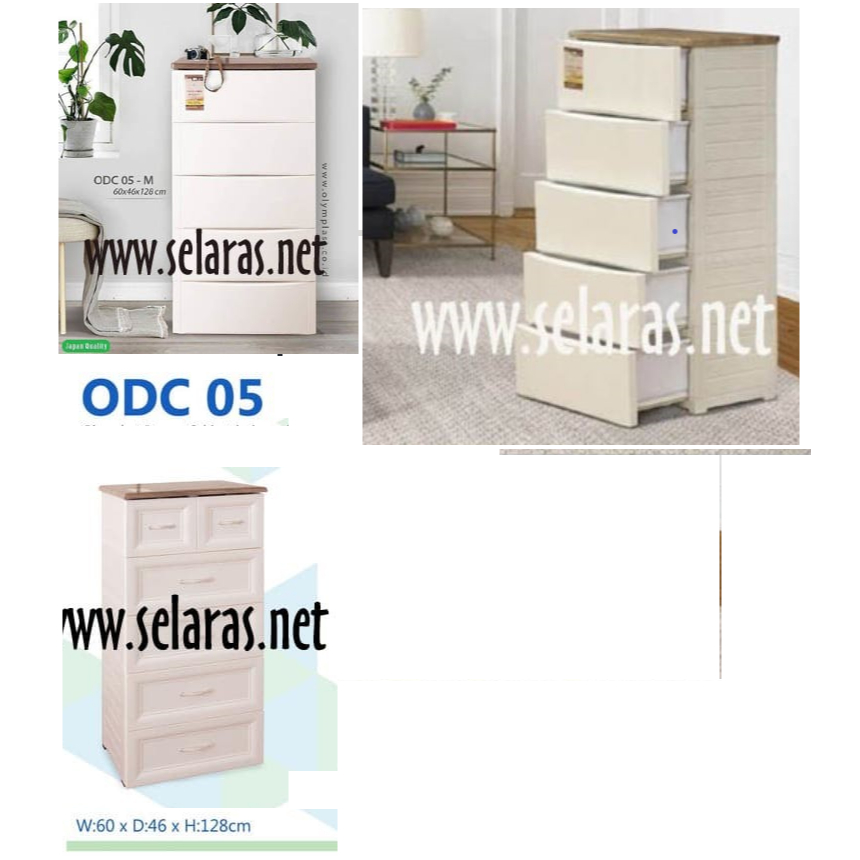 CARGO Lemari Plastik 5 Susun Laci Drawer Olymplast ODC 5