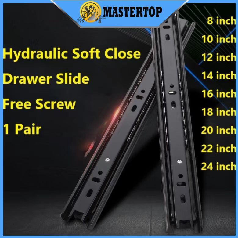 Rel Laci Keyboard Penutup Lembut untuk Laci Meja Rel Laci Berat Panduan Laci Berat