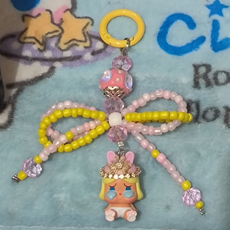 STRAP HP POPMART POPBEAN CRYBABY PINK / GANCI POPMART CRYBABY