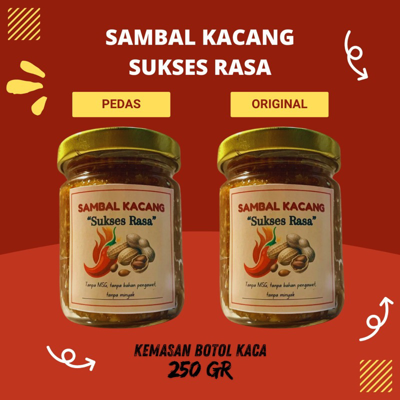 

Sambal Kacang pedas PREMIUM by Sukses Rasa 250 gram kemasan botol