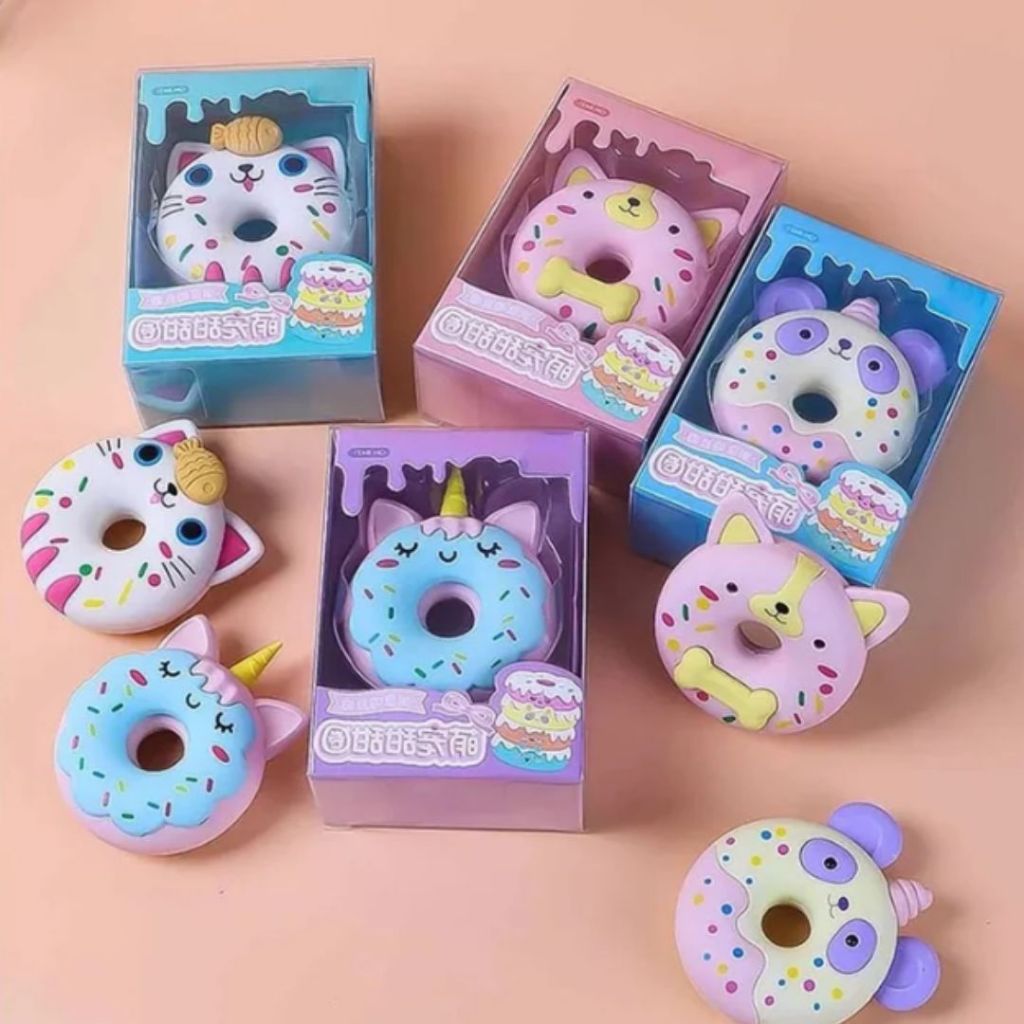 

Eraser Set / Penghapus Lucu Bentuk Donut QH-8421