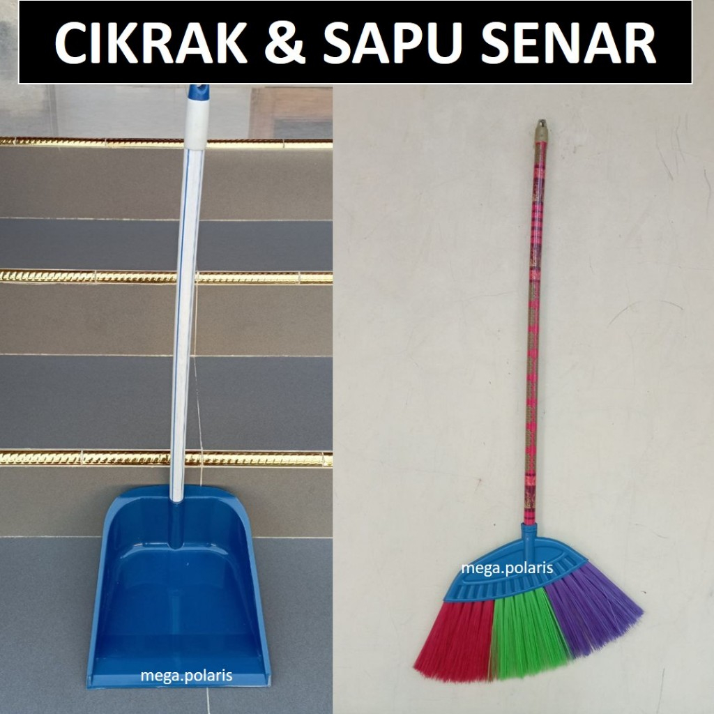 COD cikrak dan sapu, pengki serokan sampah, sapu senar plastik