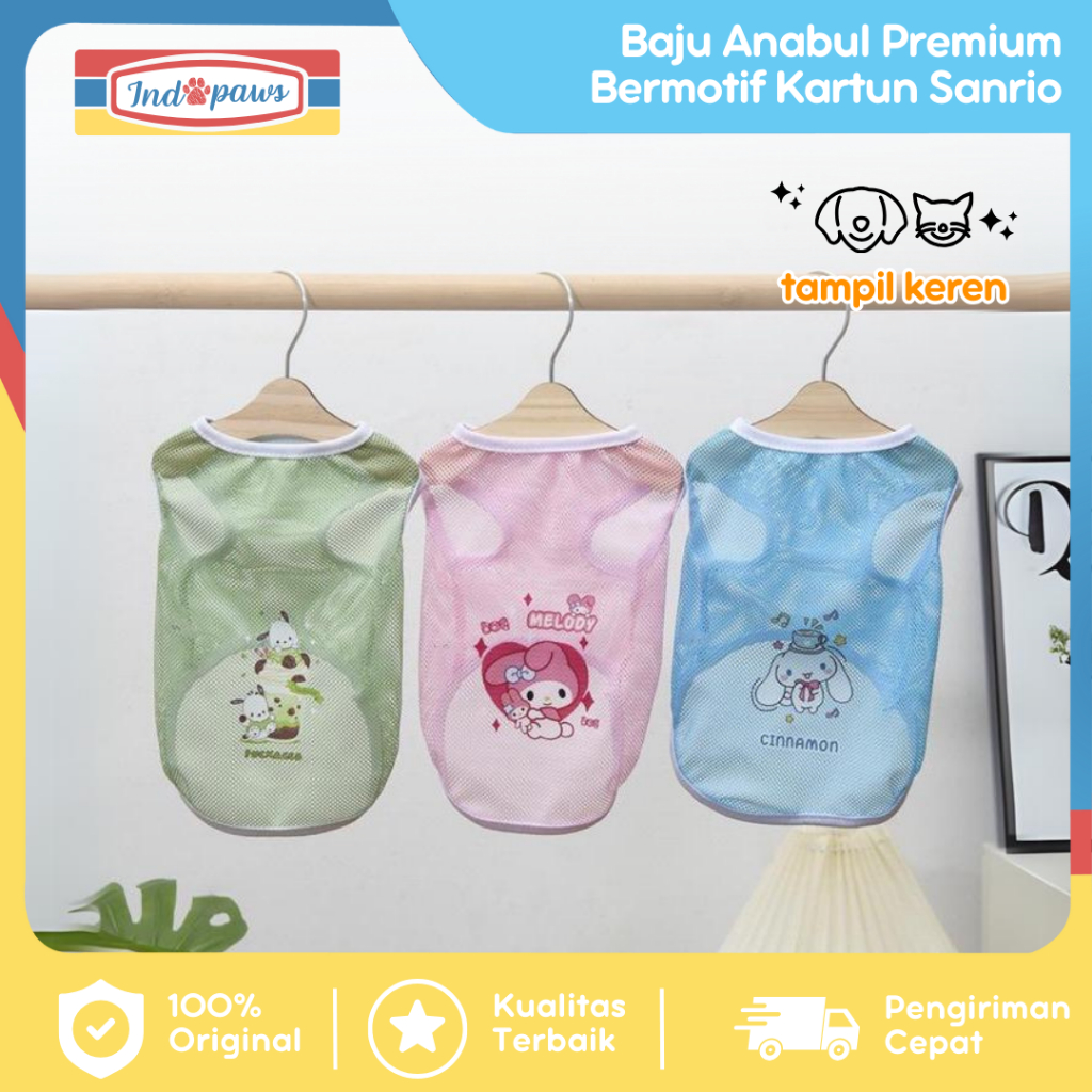 Indopaws Baju Lucu Kucing dan Anjing - Kaos Kartun Lucu untuk Kucing dan Anjing - Baju Lucu Kelinci,