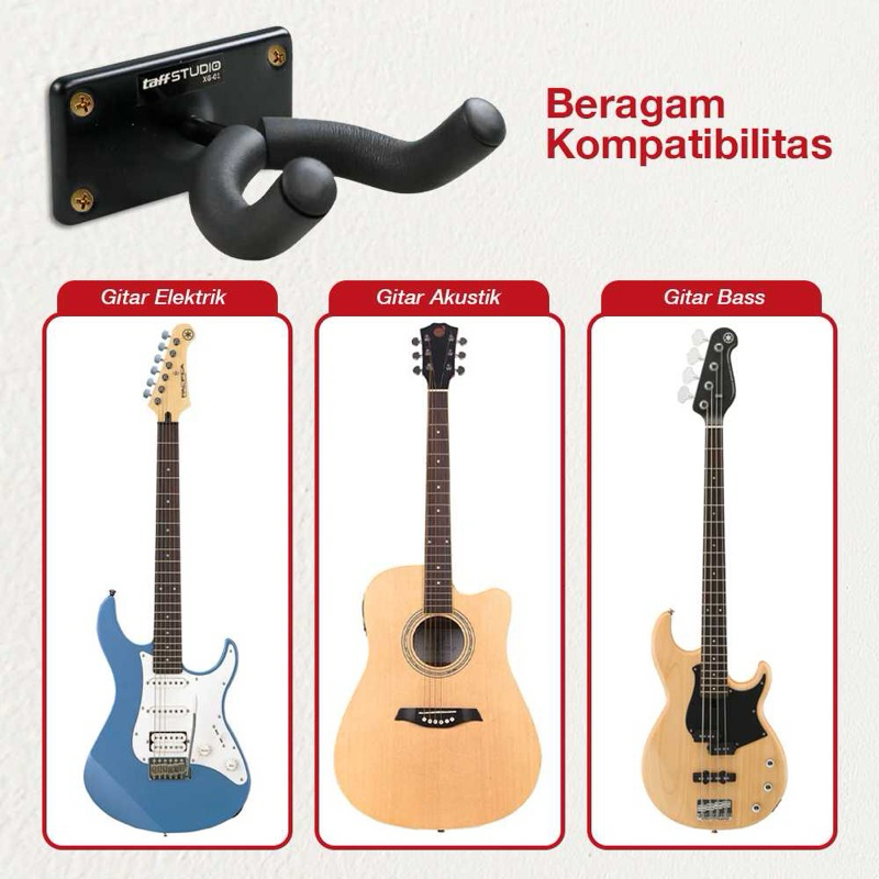 Gantungan Bracket Gitar Dinding Holder Stand Guitar