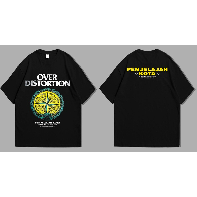 Over  Distortion - Penjelajah Kota / Kaos Band Overdistortion / Kaos Holigan / Kaos Casual